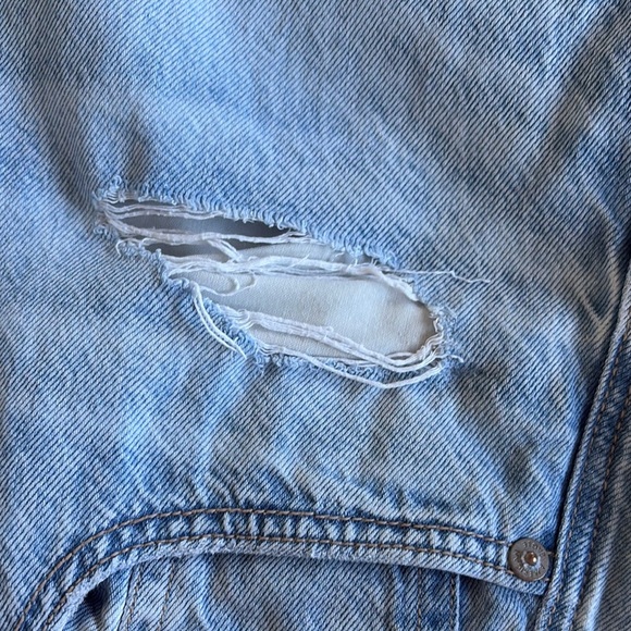 American Eagle Outfitters Classic Blue denim Jeans distressed 100% cotton - Picture 6 of 16